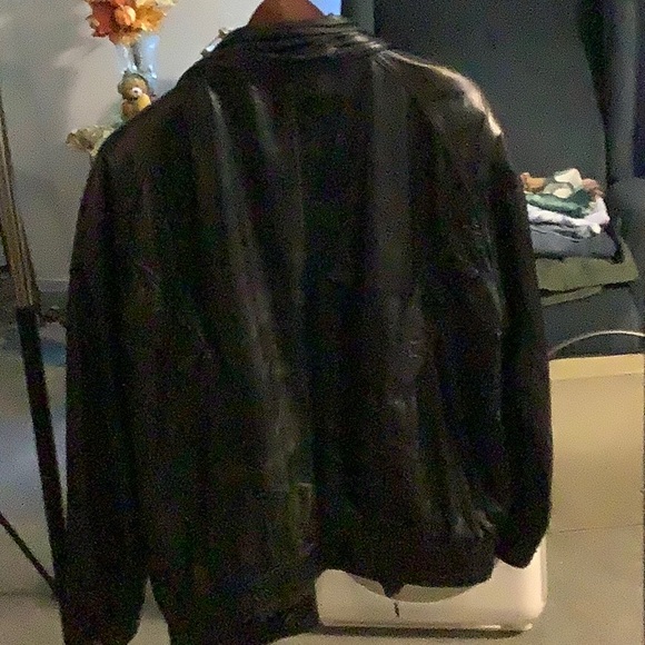 Mens Black Leather Jacket - Picture 2 of 10